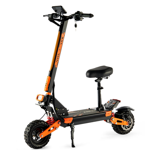 Trottinette électrique pour adultes, moteur EFGBIKE 2800 W 30 Mph 60 V 15 Ah jusqu'à 35 miles de portée pliable double suspensions tout-terrain E-scoocter avec pneus à vide de 11 pouces 